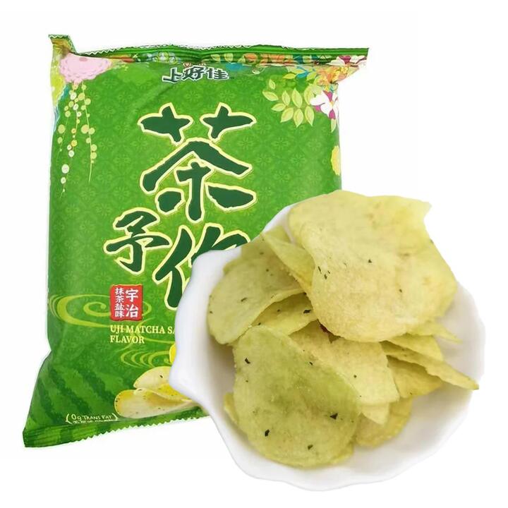 Oishi Garden Potato Chips - Uji Matcha Salt Flavor 70g