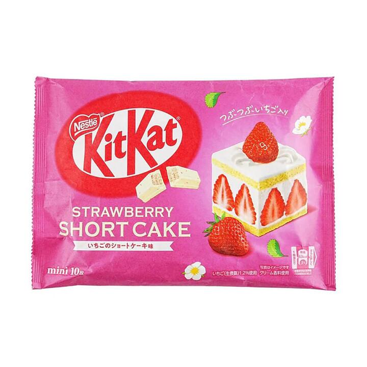 Nestle KitKat Mini Wafer Bars - Strawberry Shortcake Flavor, 120g (10 Pieces)