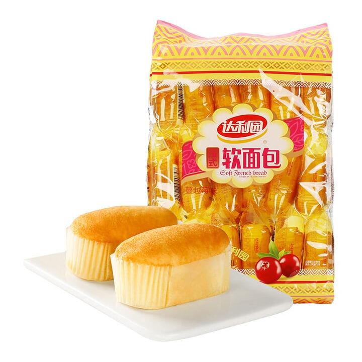 Daliyuan French-Style Soft Bread with Cranberry Flavor, 18 Pieces per Bag, 360g
