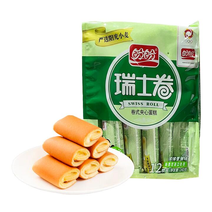 Panpan Banana Flavor Swiss Roll - 240g