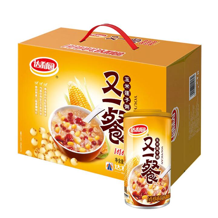 Daliyuan Eight Treasures Porridge with Corn and Lotus Seeds - 360g x 12 Cans