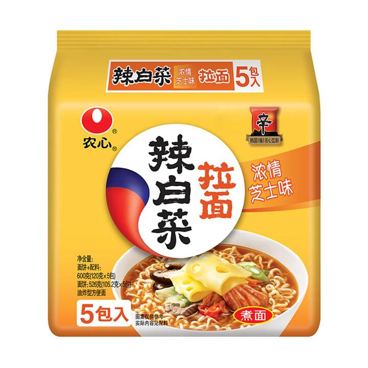Nongshim Kimchi Cheese Ramen - 120g x 5 Packs