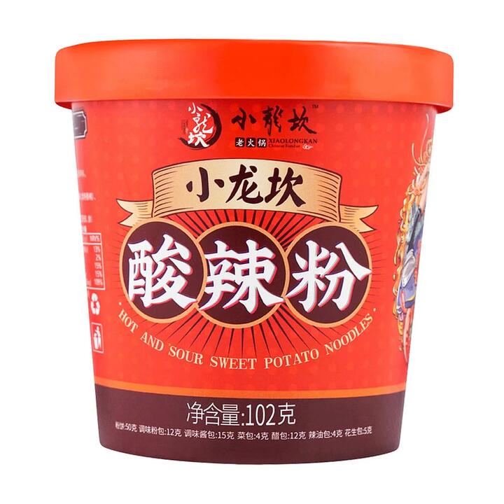Xiaolongkan Hot and Sour Glass Noodle Soup, Bucket Pack, 102g