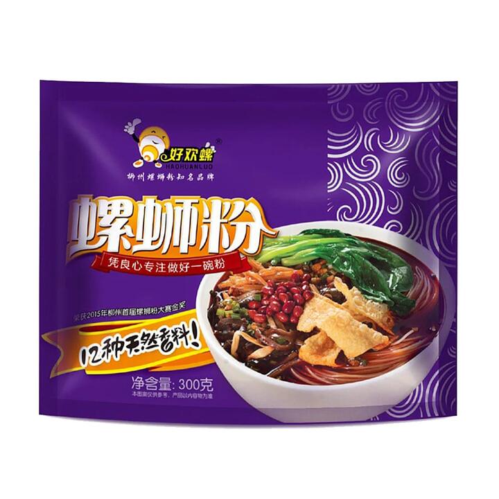 Hao Huan Luo Liuzhou Snail Rice Noodles, Purple Packaging, 300g