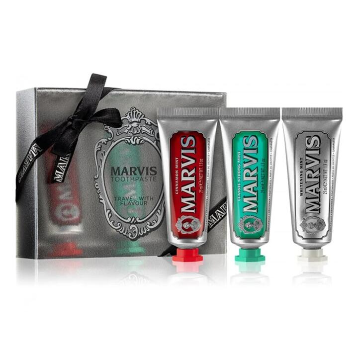 Marvis Travel Toothpaste Set, Three Flavours Included, 75ml Each