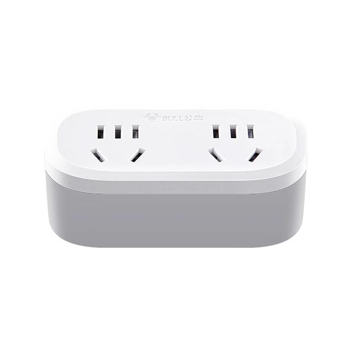Bull Brand New National Standard Converter Plug, One to Two, GN-903, White