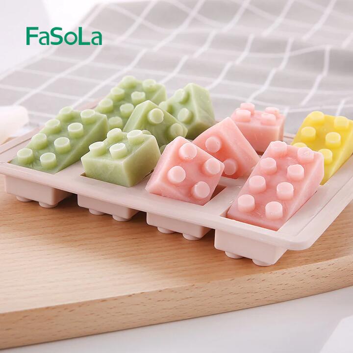 FaSoLa Cartoon-Style Ice Cream Mould, Food-Grade Silicone with Lid, Strawberry Design, Pink, 17.6*10.5*2.5cm