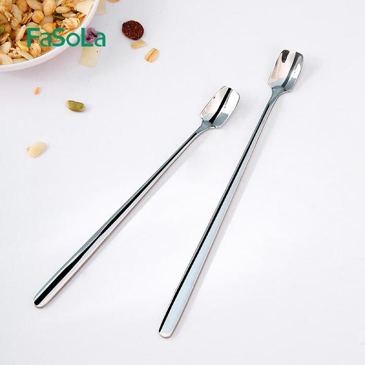 FaSoLa 304 Stainless Steel Mixing Spoon Set, Pack of 2
