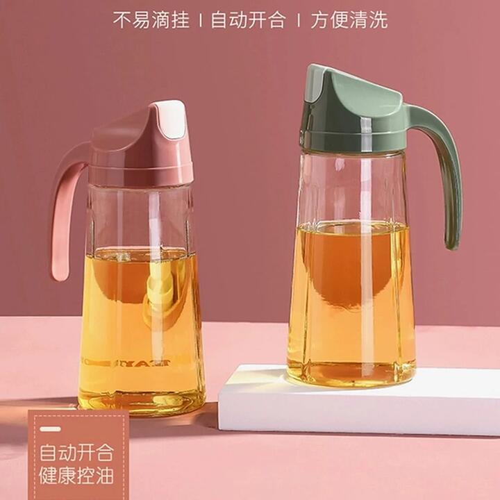 Robo Automatic Flip-Top Oil Dispenser in Swedish Green, 630ml
