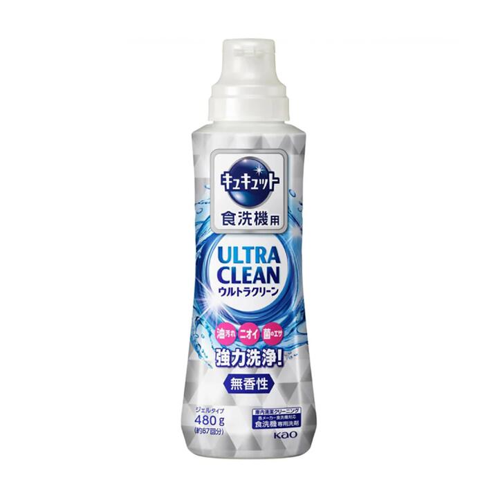 Kao Dishwasher-Specific Powerful Dishwashing Liquid, Fragrance-Free, 480g