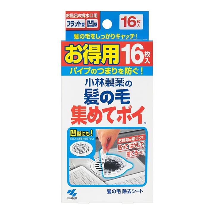 Kobayashi Pharmaceutical Drain Hair Filter Net, Pack of 16