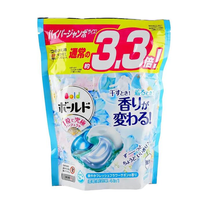 P&G 4D Carbonated Antibacterial Laundry Balls with Fresh Floral Scent, Pack of 36