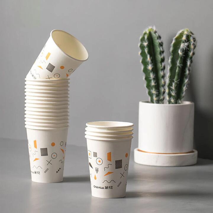 Camellia Medium Size Wax-Free Coated Paper Cups 225ml, Pack of 50