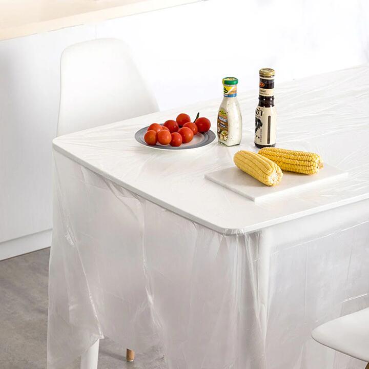 Camellia Brand Waterproof and Oil-Resistant Disposable Tablecloth for 10-Person Table, 180*180cm, Pack of 10