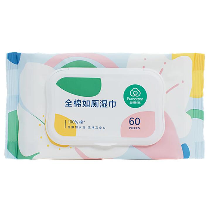 Purcotton Wet Toilet Wipes, 60 Pieces/ Pack