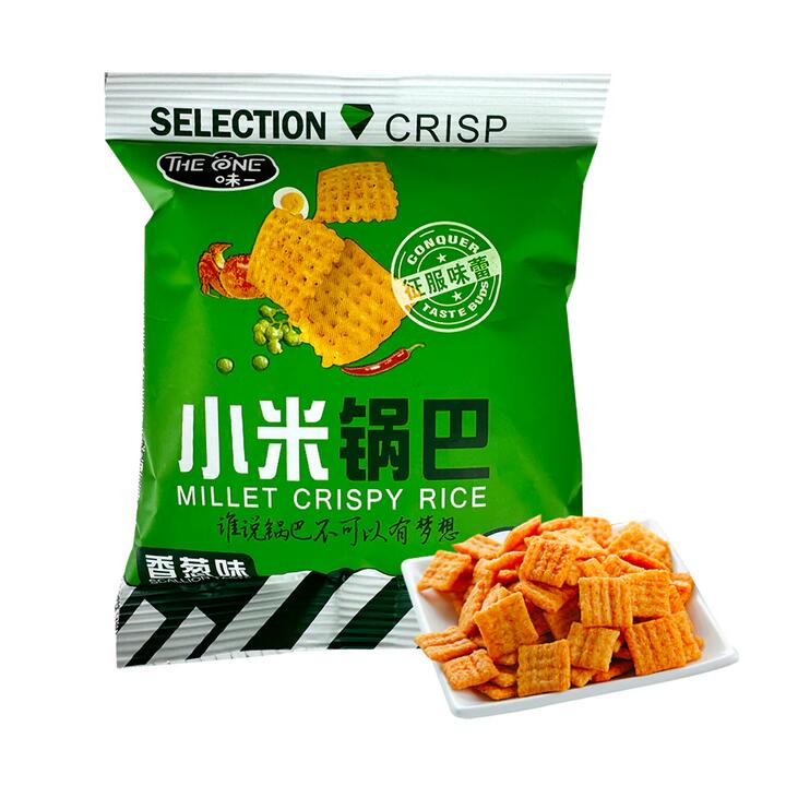 The One Millet Crispy Rice - Chive Flavor, 30g