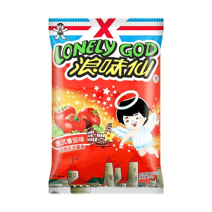 Lonely God Tomato Flavored Potato Twists - 70g