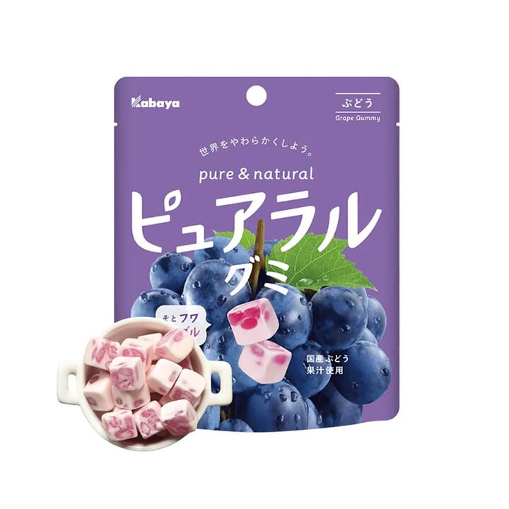 Kabaya Grape Juice Cotton Gummies - 58g