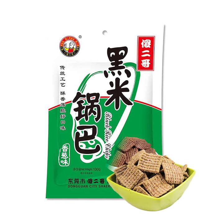 Sha Er Ge Black Rice Chips - Scallion Flavor, 100g
