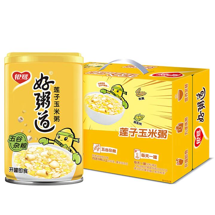 Yinlu Haozhidao Lotus Seed and Corn Congee - 280g x 12 Bottles