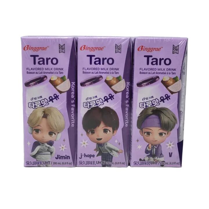 Binggrae Taro Flavored Milk Drink - 200ml x 6 Packs