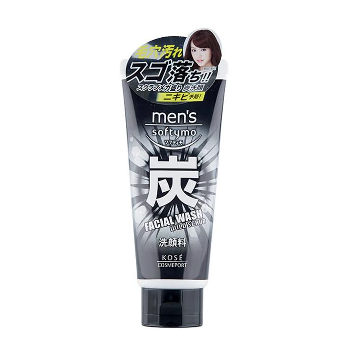 Kose Softymo Men's Charcoal Oil Control Facial Wash - 130g