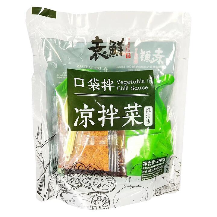 Yuanxian Pocket Mixed Vegetables in Chili Oil - 278g