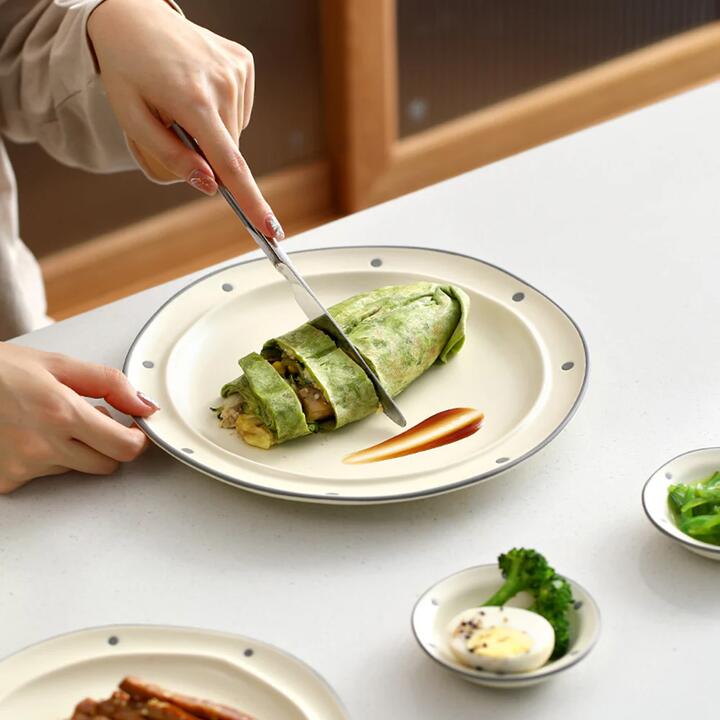 FaSoLa Mingyue Series 10-Inch Shallow Plate - Beige