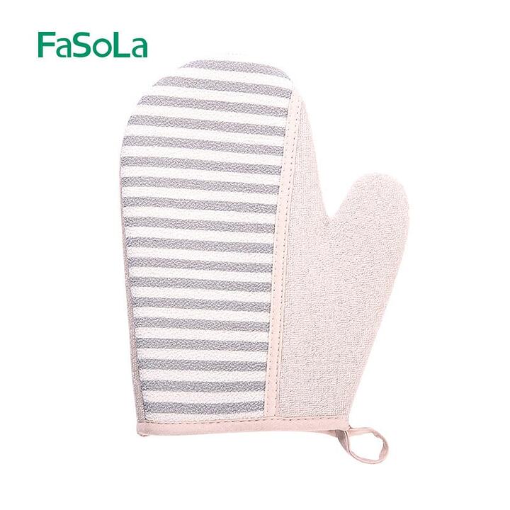 FaSoLa Dual-Effect Bath Glove - Pink, 21x16.5cm