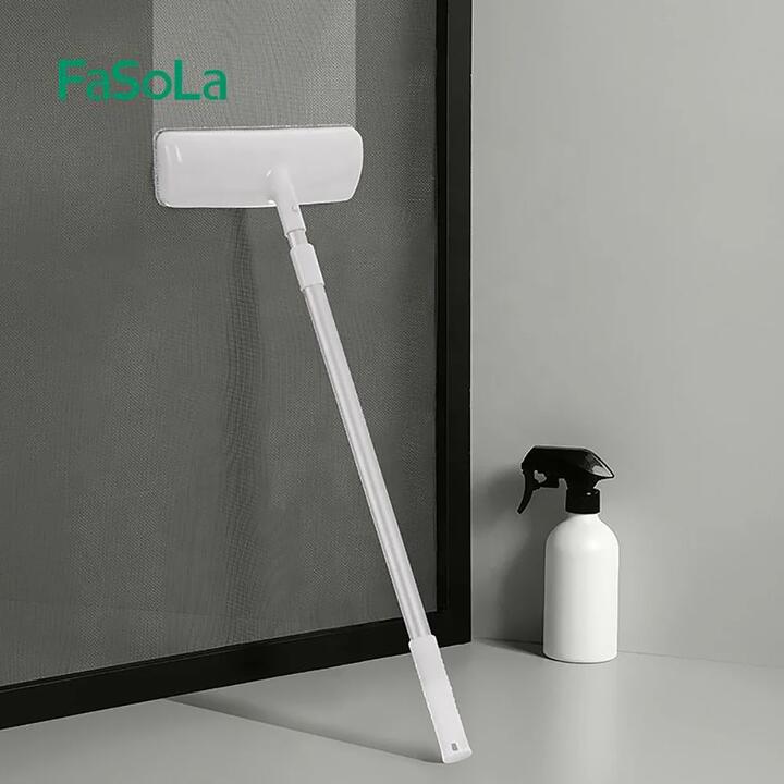 FaSoLa Telescopic Window Screen Brush - White, 60x20cm