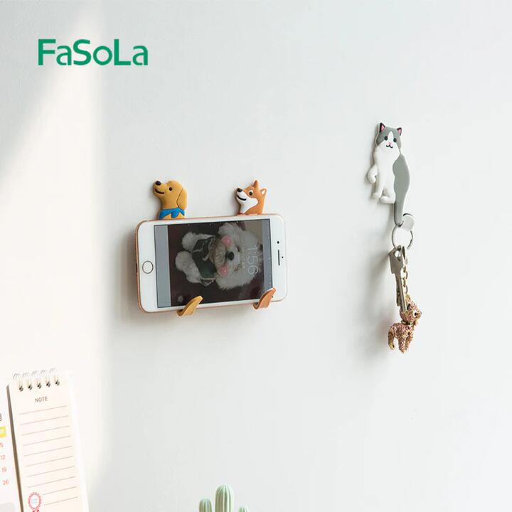 FaSoLa No-Drill Adhesive Animal Hooks - Panda, Max Load 500g
