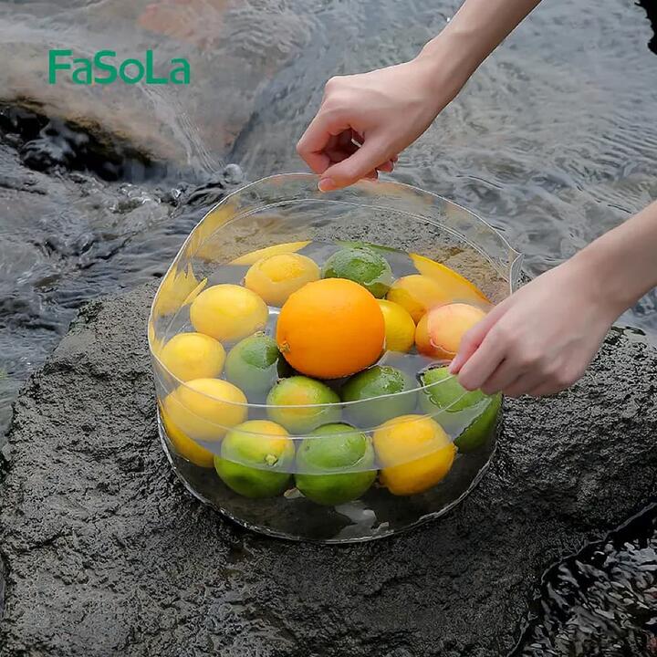 FaSoLa Outdoor Foldable Transparent Water Basin - 25*14cm