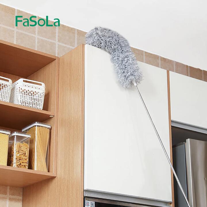 FaSoLa Extendable Round Head Duster - Grey, 14*82cm