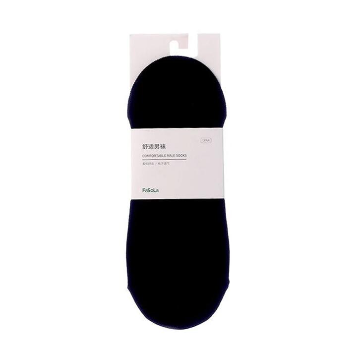 FaSoLa Men's Cotton No-Show Socks - Black, 1 Pair
