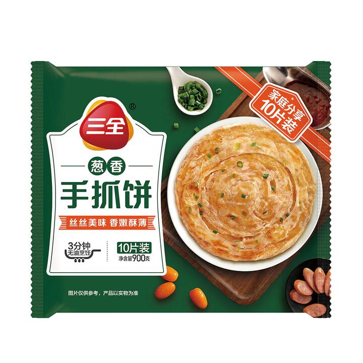Sanquan Frozen Scallion Flavored Hand-Grasp Pancakes - 900g