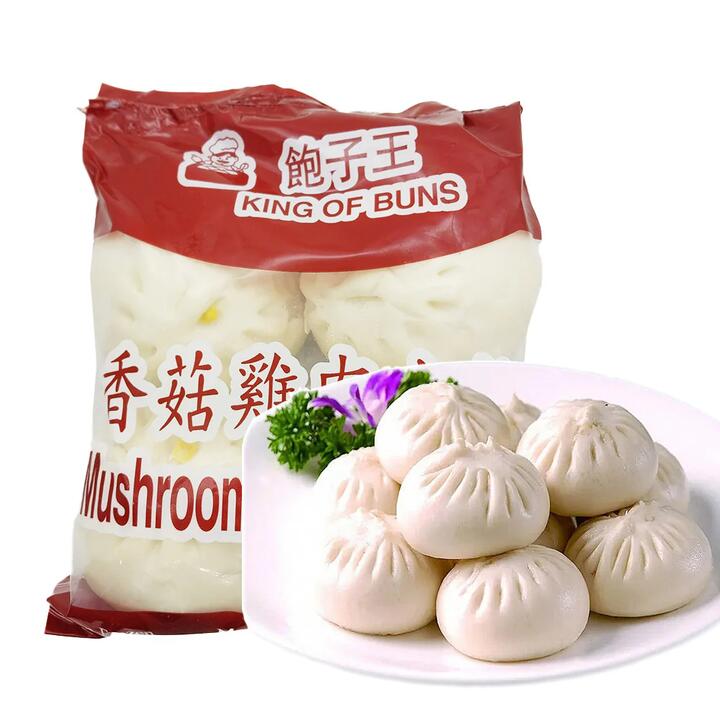 King of Buns Frozen Mushroom Chicken Buns - 4 Pieces, 580g