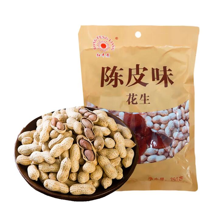 Hong Feng Liang Salted Dried Peanuts with Tangerine Peel Flavor - 350g