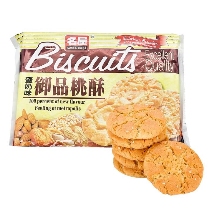 Famous House Premium Peach Shortbread - Egg and Milk Flavor - 368g