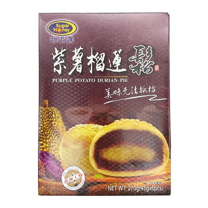 Sugar Honey Purple Potato Durian Pie - 6 Pieces, 270g