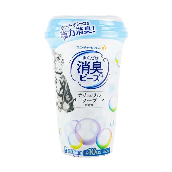 Unicharm Cat Litter Deodorizing Beads - Fresh Bath Scent, 450ml