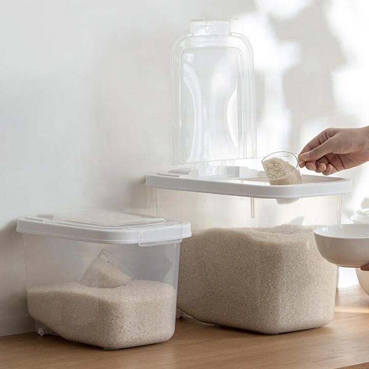 Chahua Mina Flip-Top Rice Container - L, 10kg Capacity