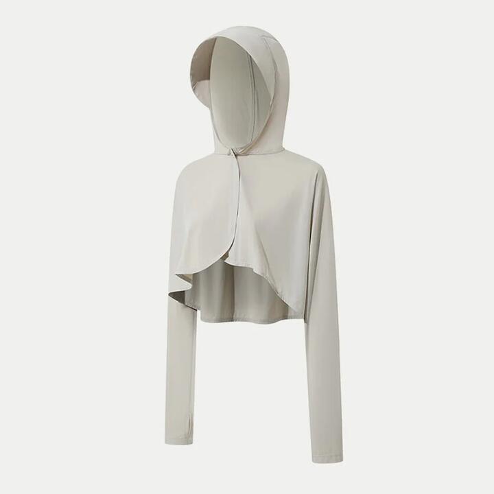 Ubras Hooded Sun Protection Jacket - Far Mountain Gray, Size S