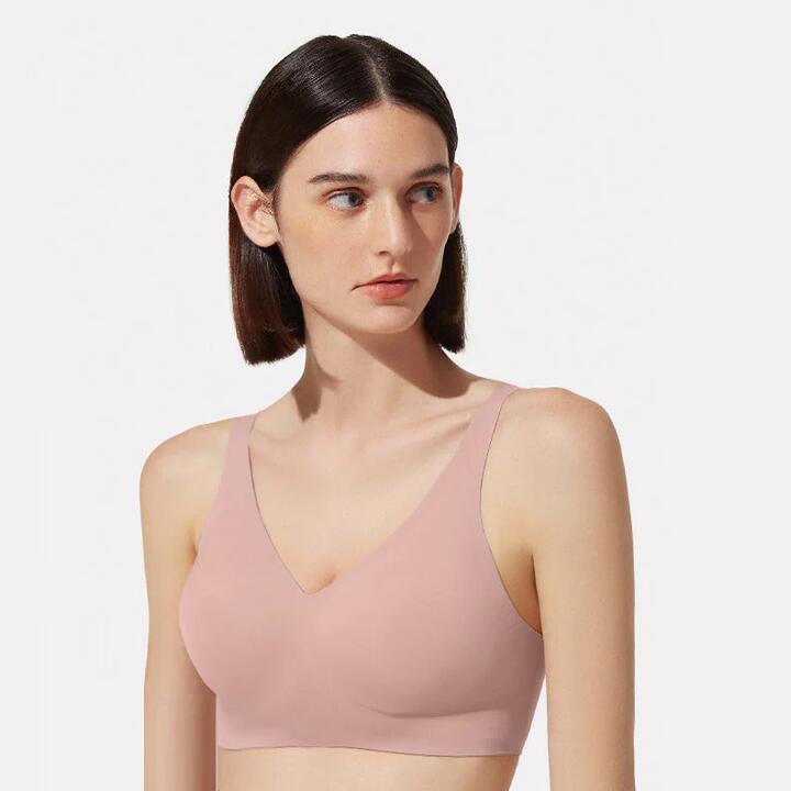 Ubras Soft Support V-Neck Back Hook Bra - Eucalyptus Color, Size M