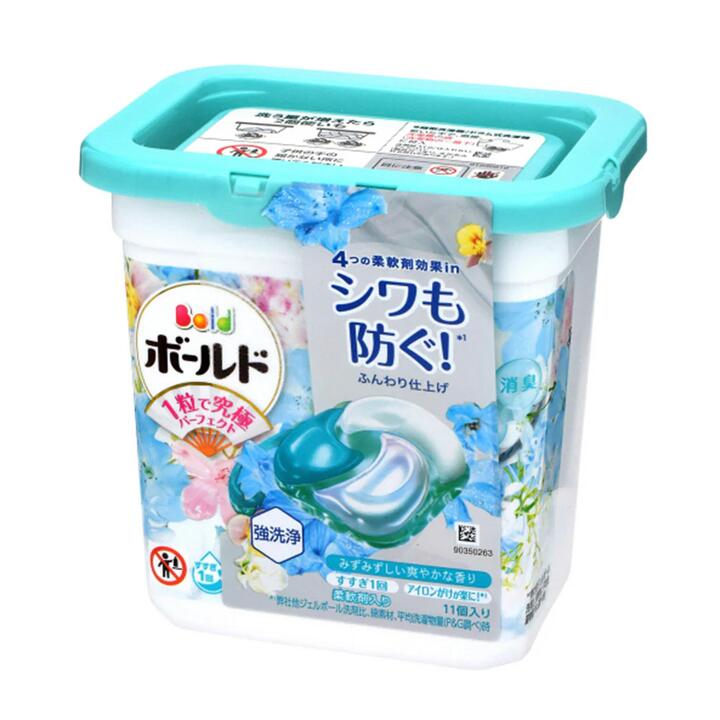 P&G Bold 4D Carbonated Laundry Pods - Antibacterial, Fresh Floral Scent, 11 Pods, 200g
