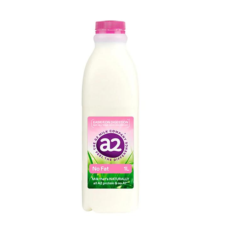 a2 No Fat Milk 1L – A2 Protein Only, Easier on Digestion