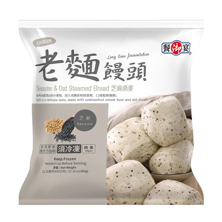 Canyuyan Frozen Sesame & Oat Steamed Bread - 600g