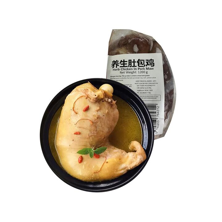 Tianfu Frozen Herb Chicken in Pork Maw - 1.2kg