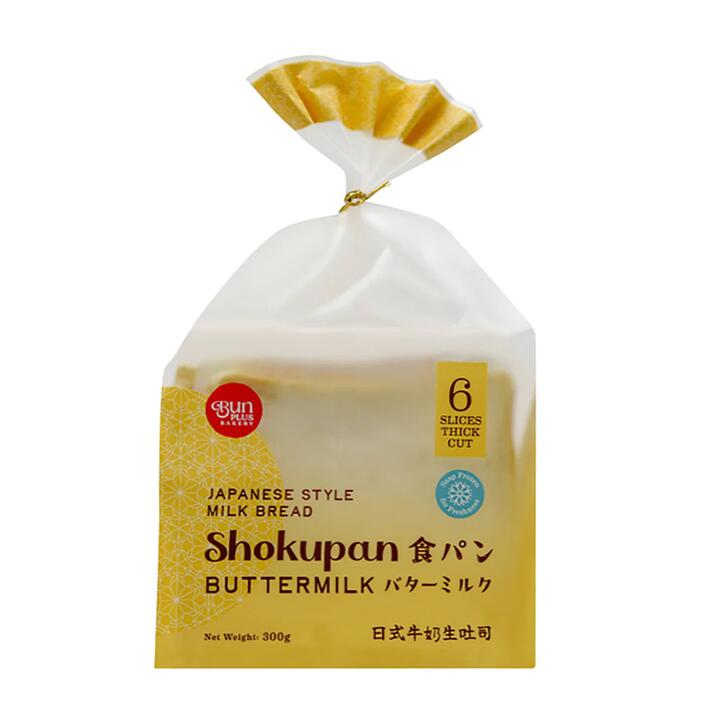 Bun-plus Frozen Japanese Style Milk Bread - 6 Pieces, 300g
