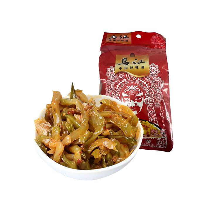 Wujiang Mildly Spicy Pickled Mustard - 80g x 4 Packs