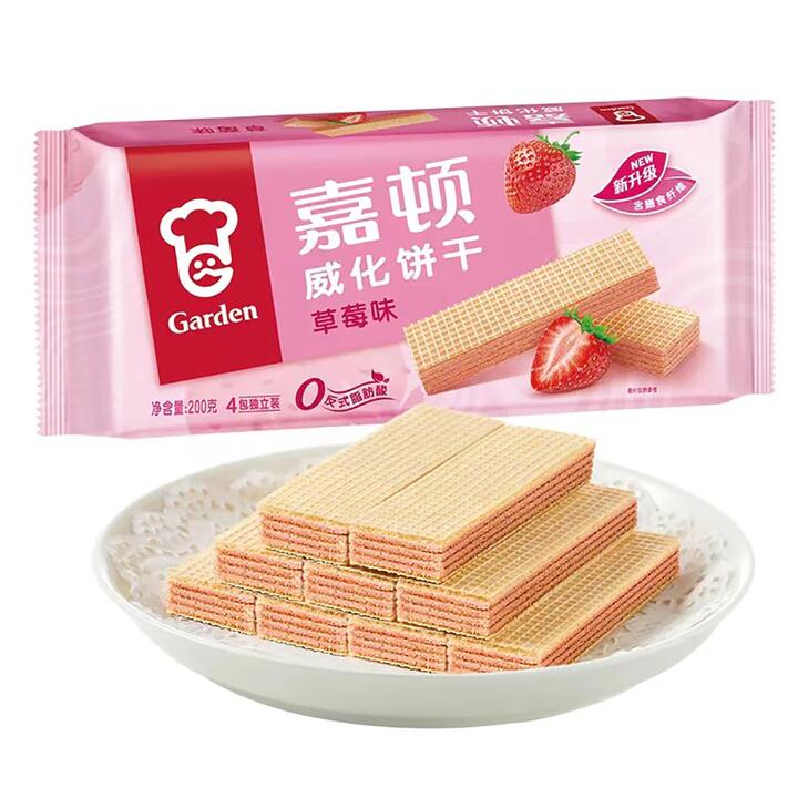 Garden Strawberry Wafer Biscuits - 200g